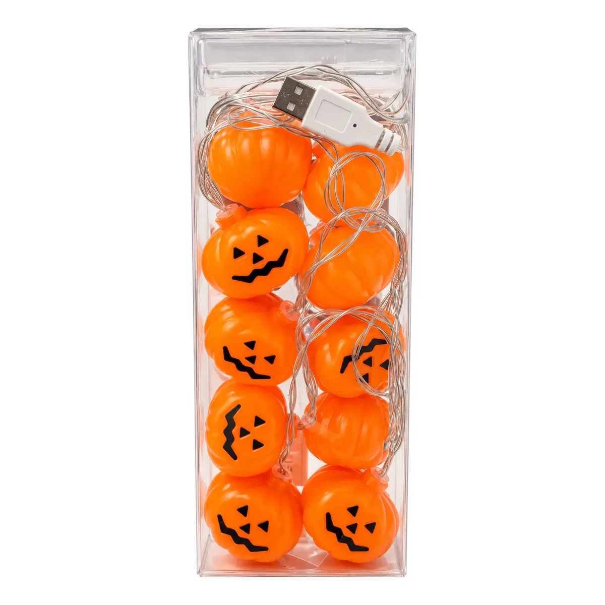 Luz Led Calabaza X10 Con Conexión Usb Y Batería (no Incluida