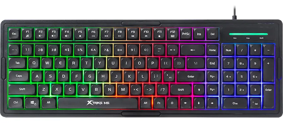 Teclado Gamer Xtrike Me Kb-309 Con Retroiluminación Rgb Y Ñ Negro Español Latinoamericano