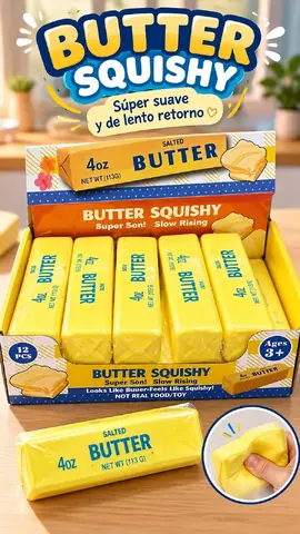 Manteca Viral Squishy Butter Manteca Antiestrés Divertido Amarillo