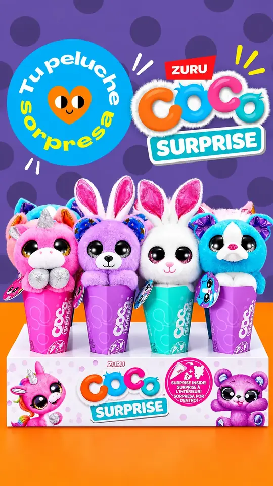 Peluche De Animal Coco Cones Surprise Diseños