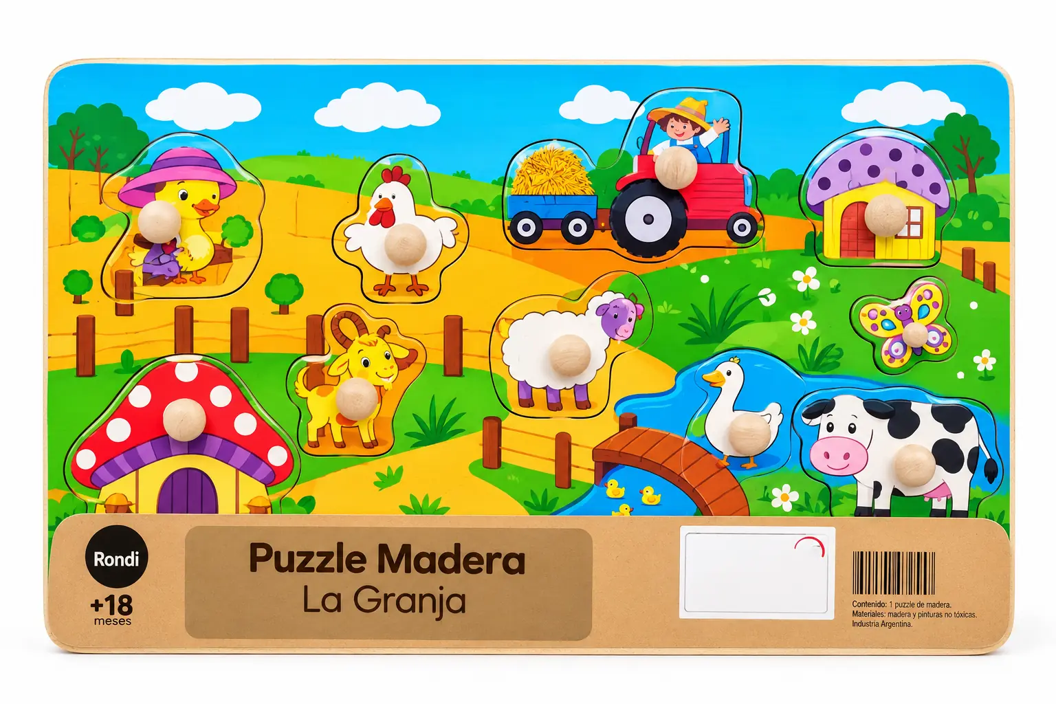 Puzzle Royal 9 Piezas Animales 5-7 Años Madera