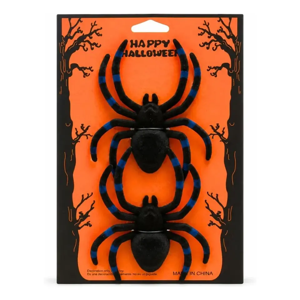 Arañas De Juguete Halloween X2 Unidades Medidas: 13x8cm