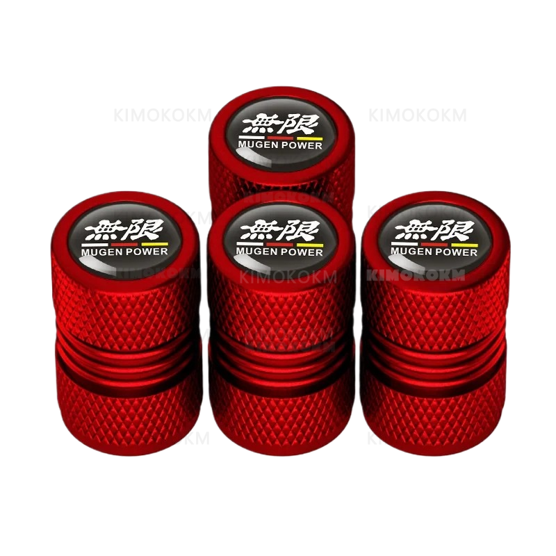 Juego Tapas de Válvula de Rueda Honda Mugen Power