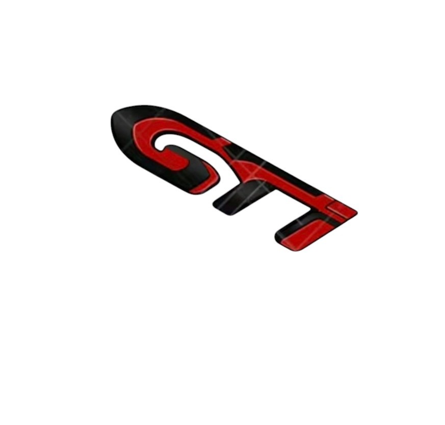 Emblema GTI Para Peugeot  Negro / Rojo