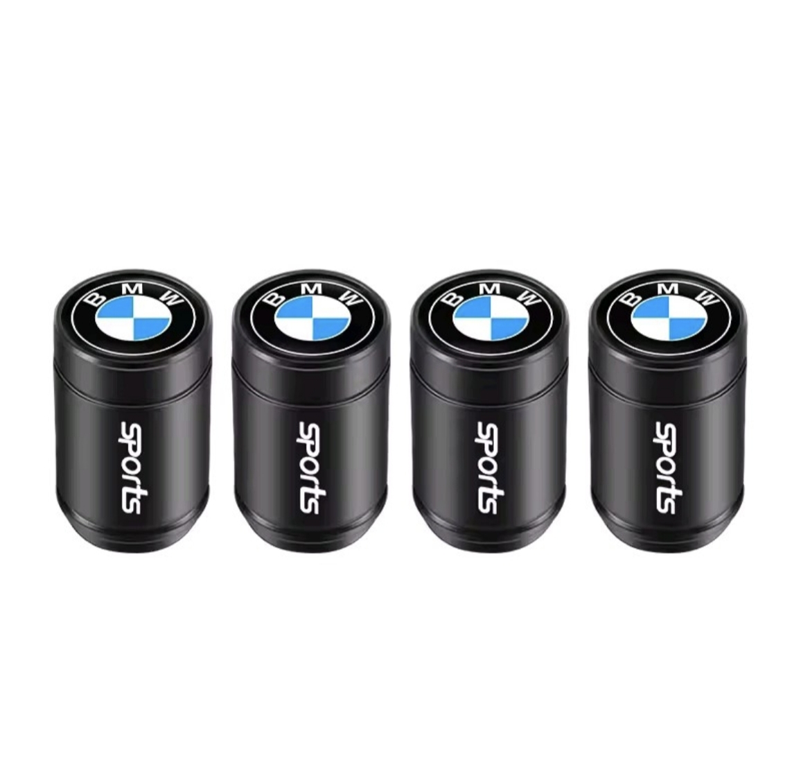 Juego Tapas de Válvula de Rueda BMW Sports Negras