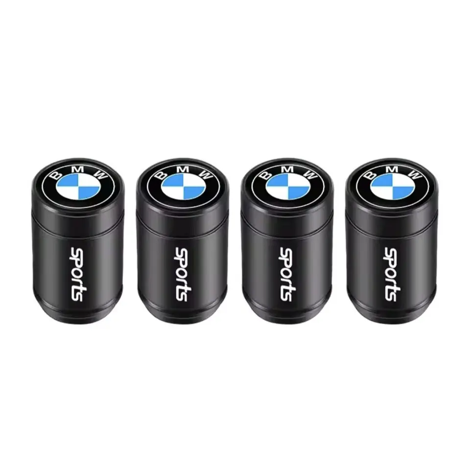 Juego Tapas de Válvula de Rueda BMW Sports Negras
