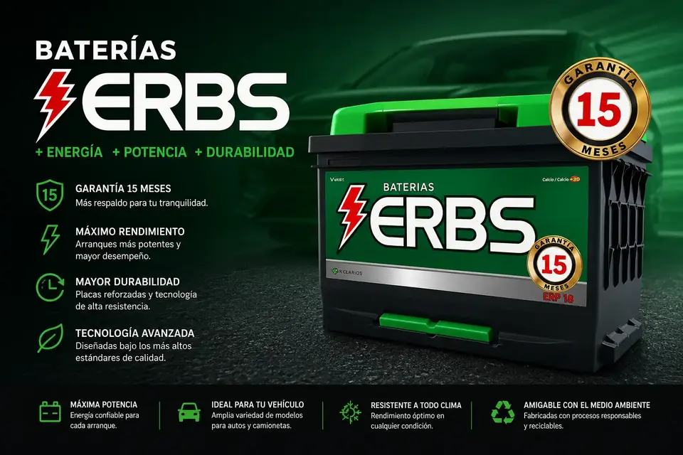 Batería ERBS 180Ah borne izquierdo