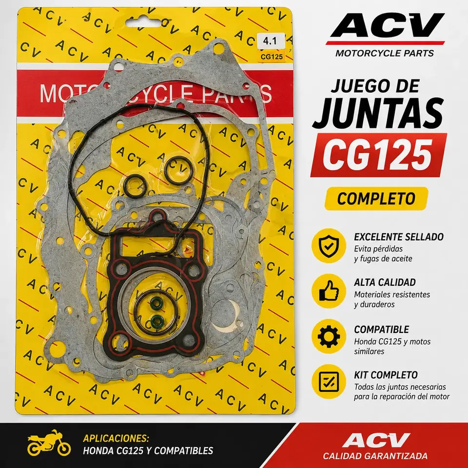 Juego de juntas motor CG125 ACV completo