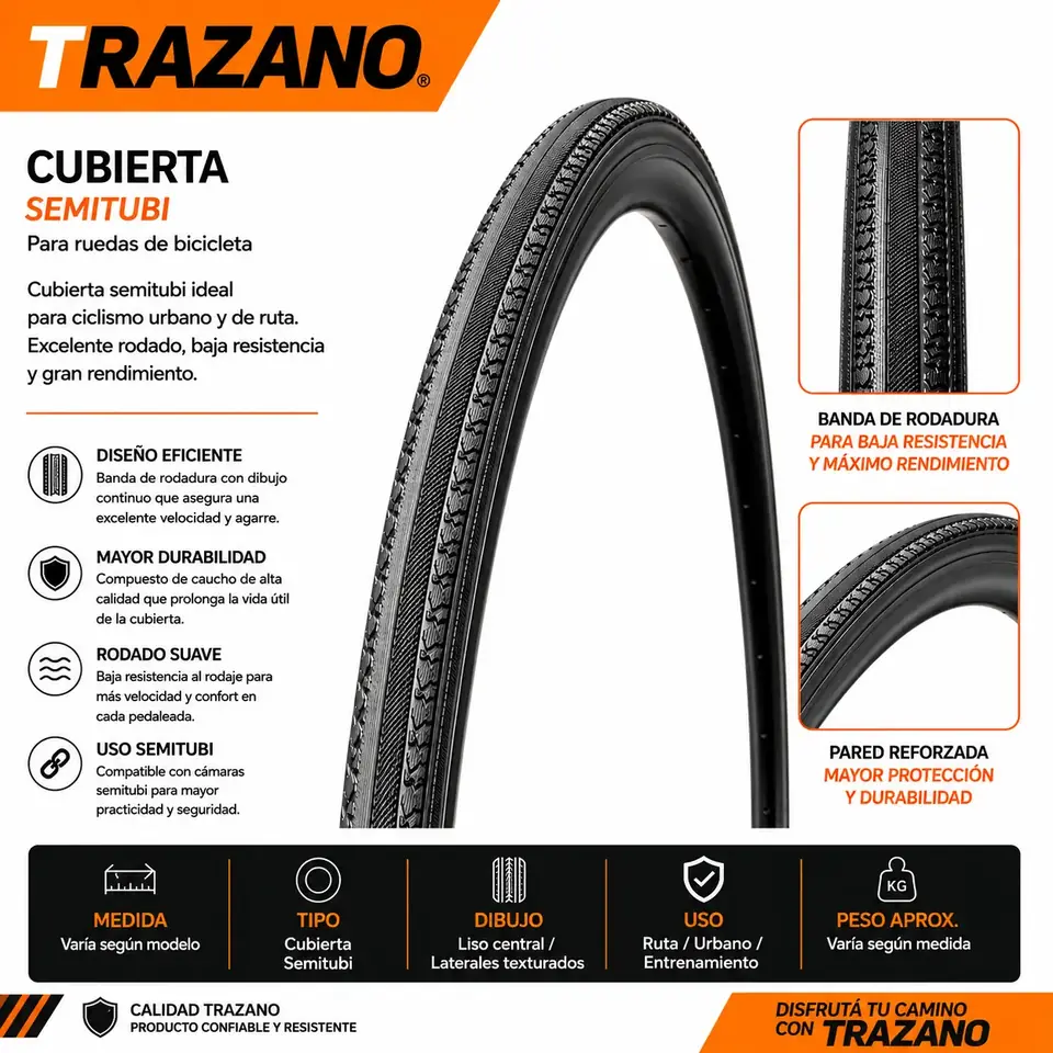 Semitubo Trazano 700 x 28