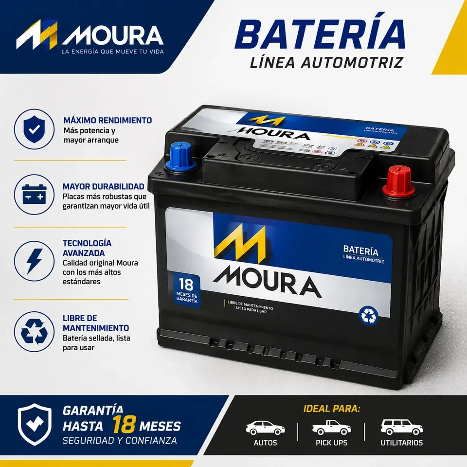 Batería Moura 95Ah derecha