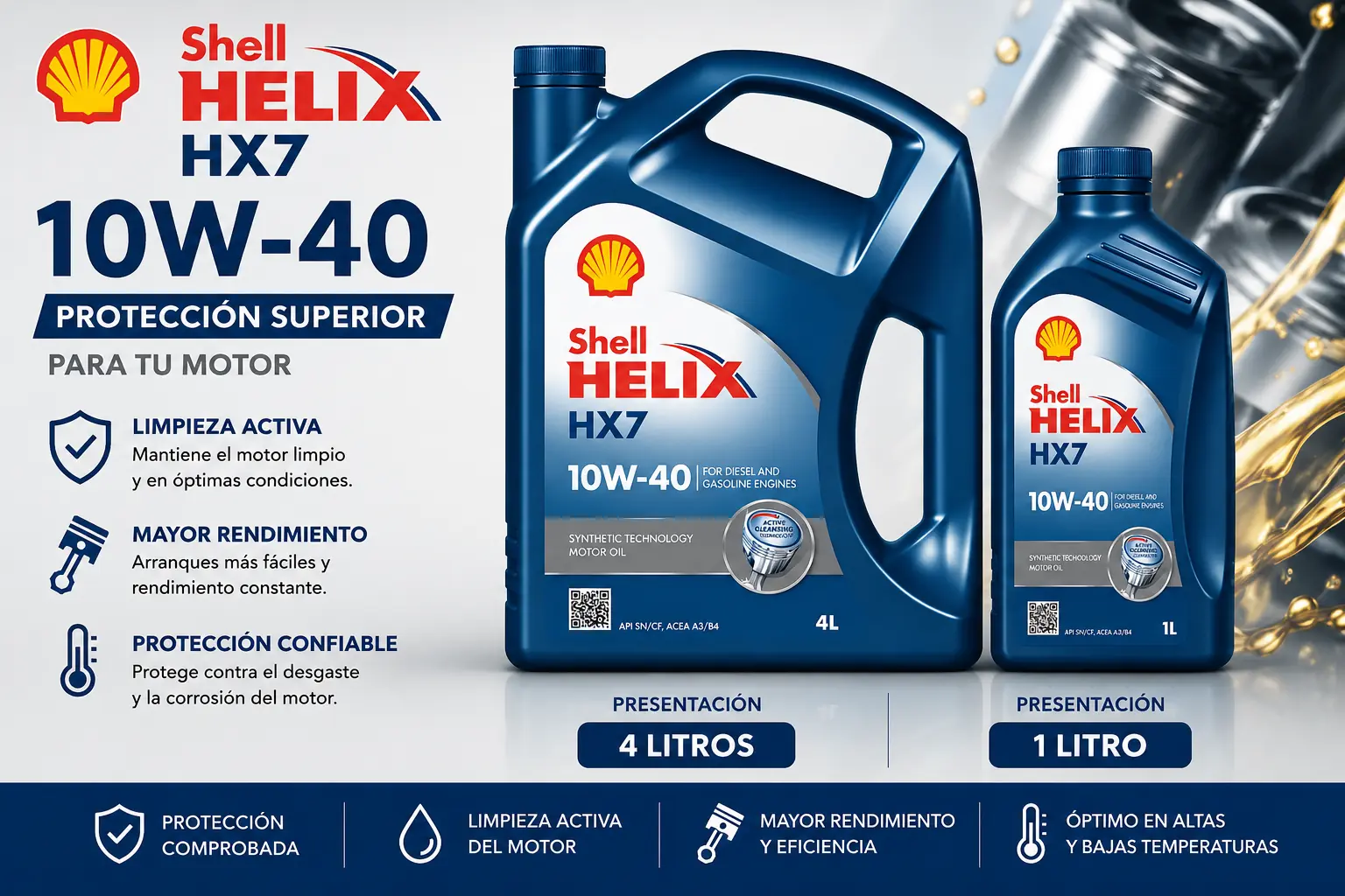 Shell Helix 10W40 4 Litros