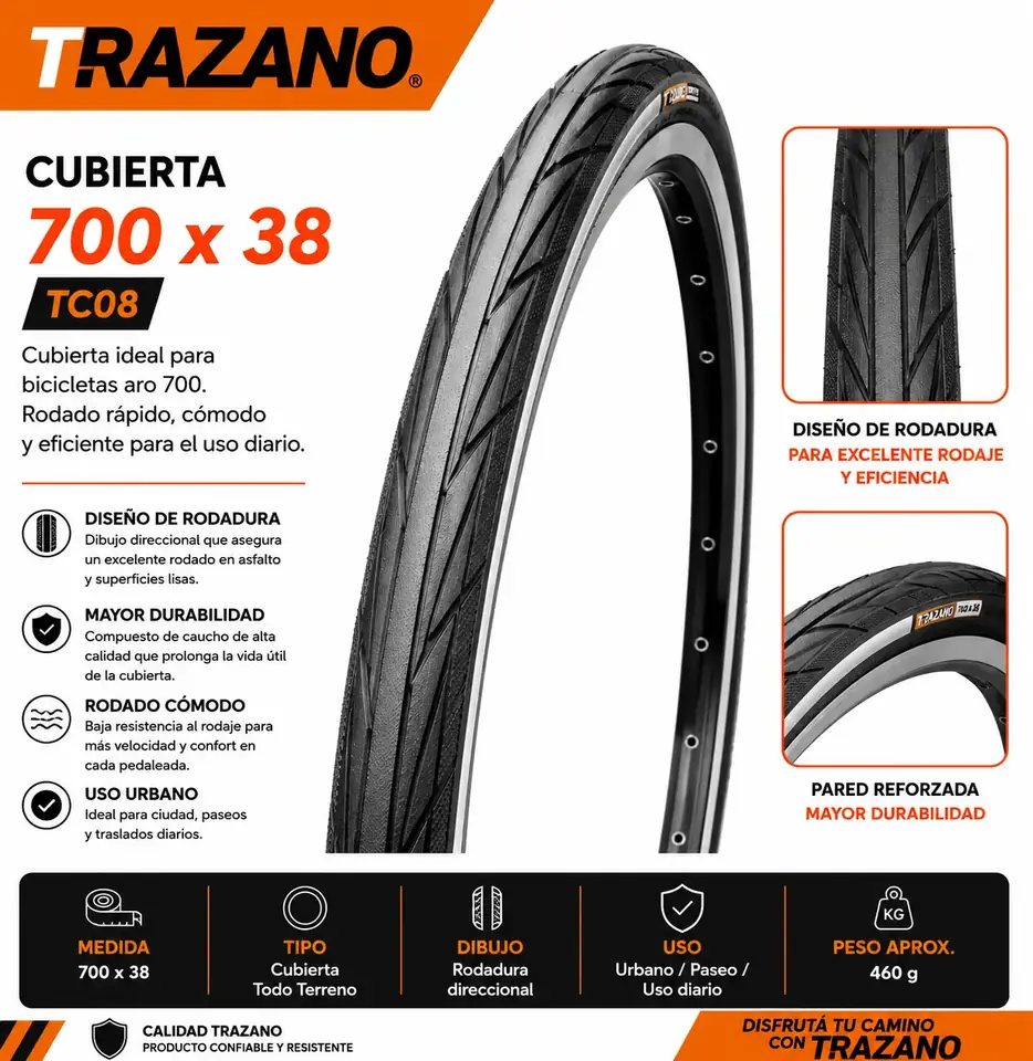 Cubierta Trazano 700 x 38