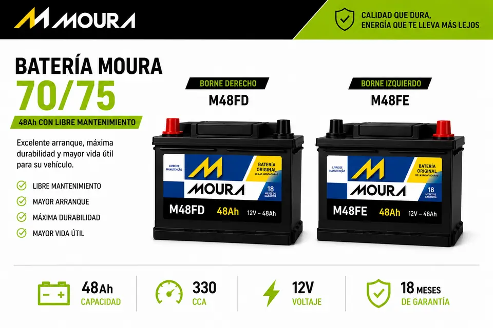 Baterias Moura 70/75