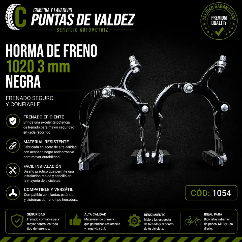 Horma de Freno 1020 3 mm Negra