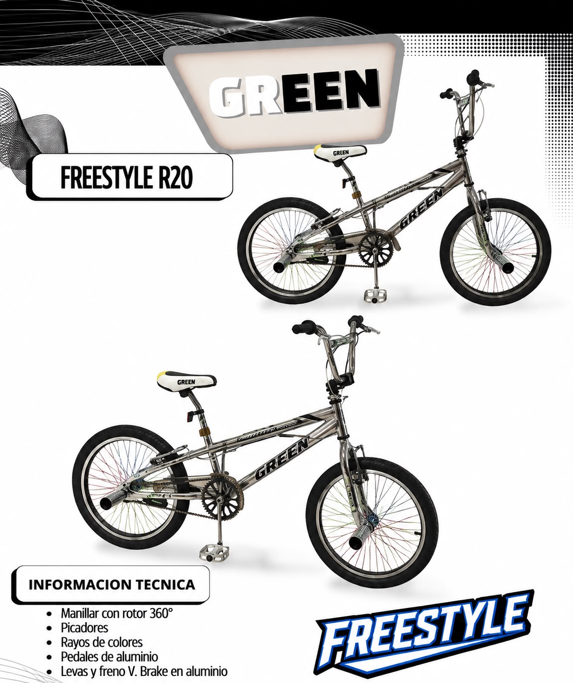 Bicicleta Freestyle Cromada R20