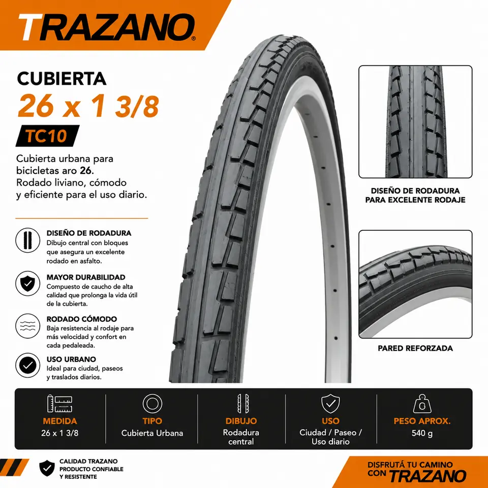 Cubierta Trazano 26 x 1 3/8