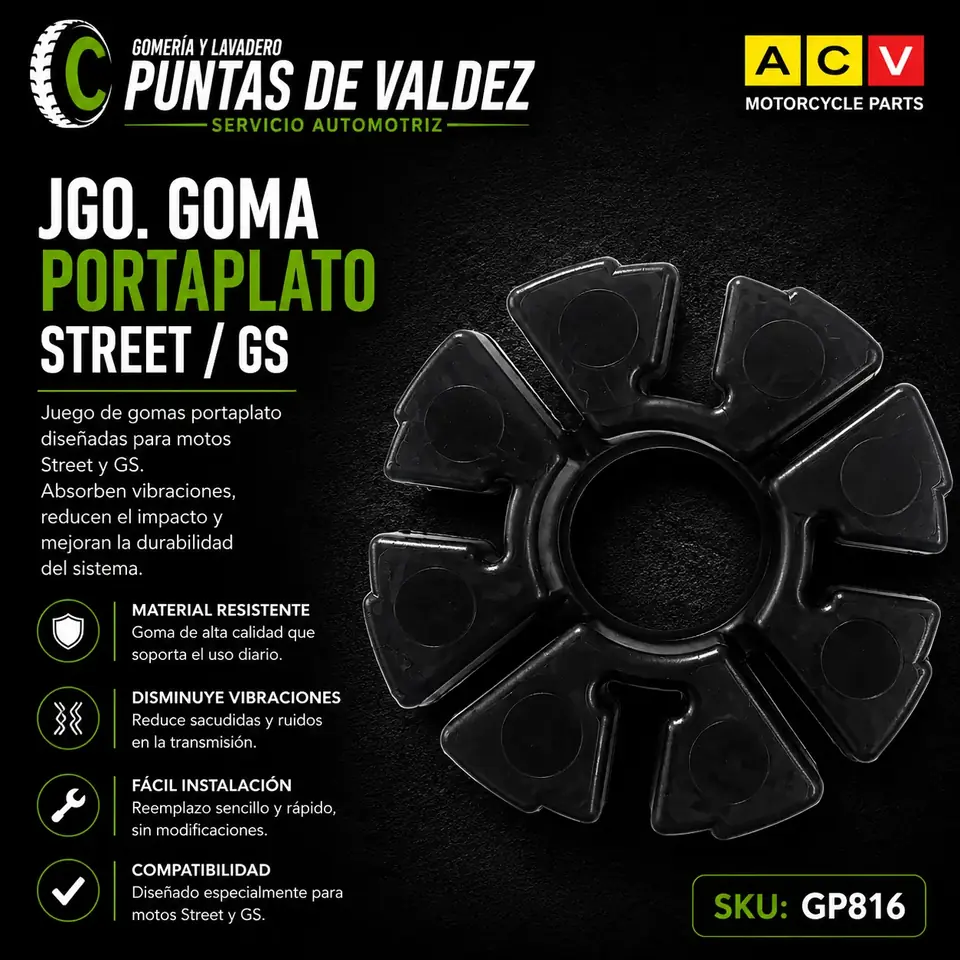 Jgo. Goma Portaplato Street / GS