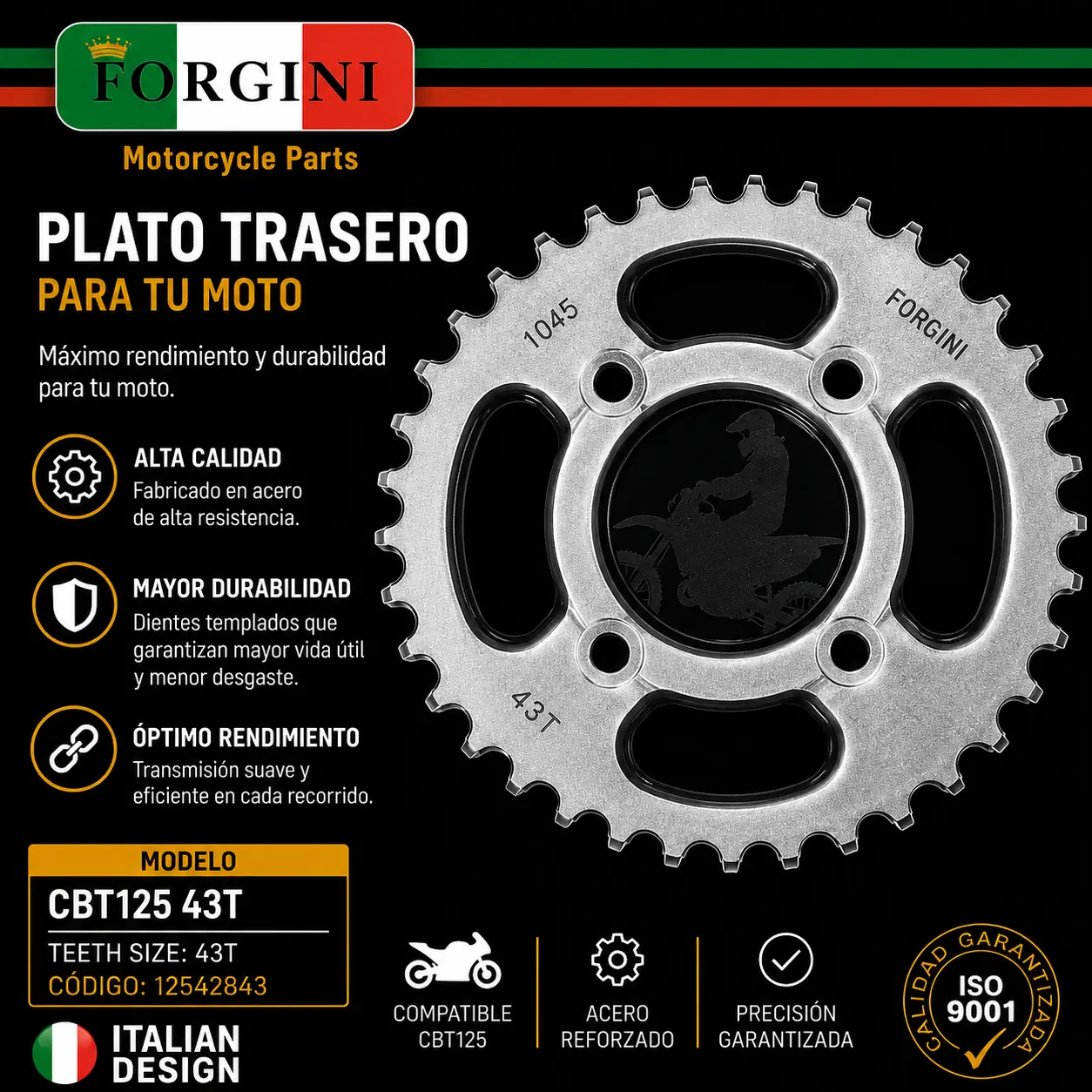 Plato Forgini 43T CG125/Dakar/Mondial 250S