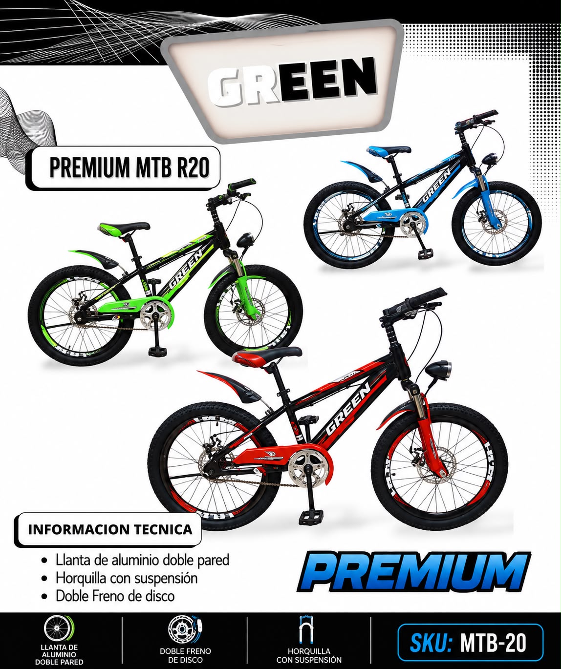 Bicicleta MTB R20 Premium