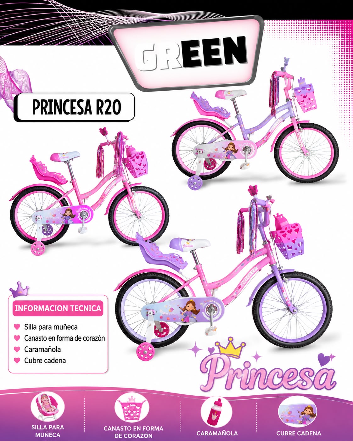 Bicicleta R20 Princesa