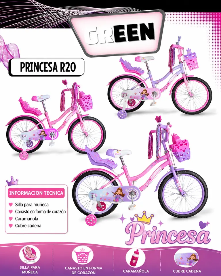 Bicicleta R20 Princesa