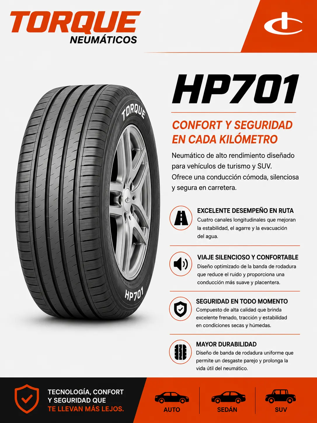 Cubierta Torque 235/55R18 HP701