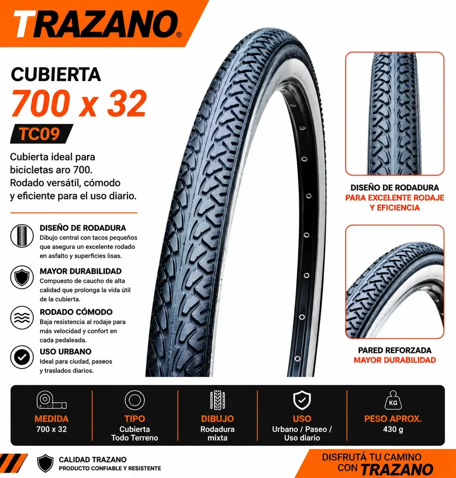 Cubierta Trazano 700 x 32