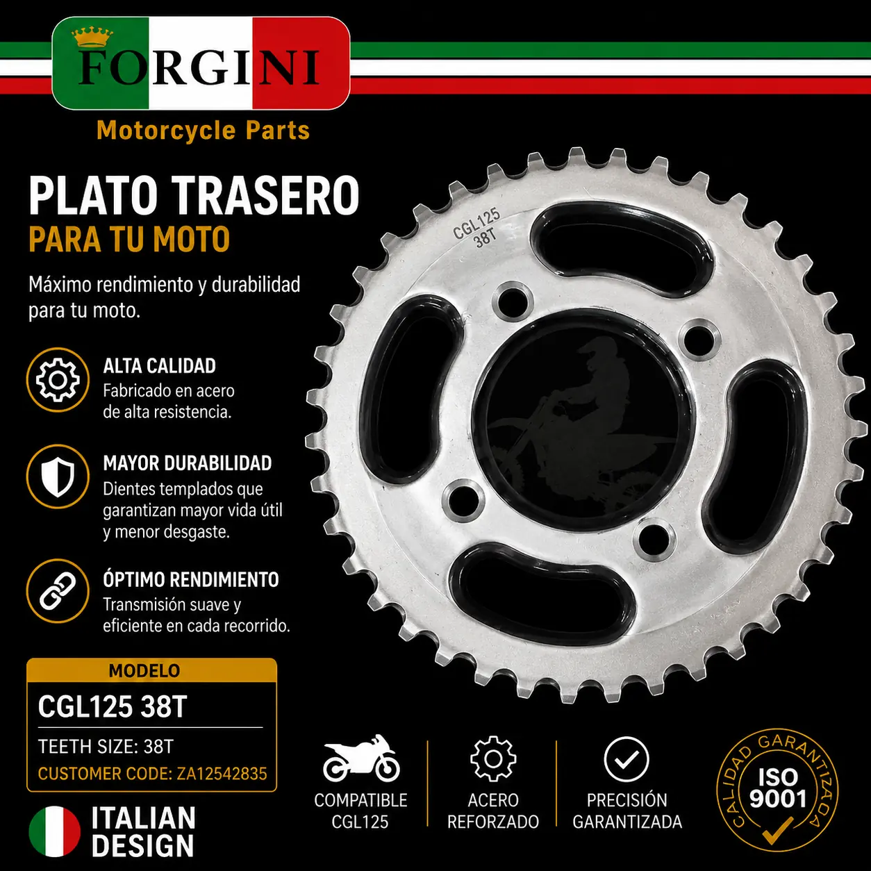 Plato Forgini 38T Zanella Custom Classic 3