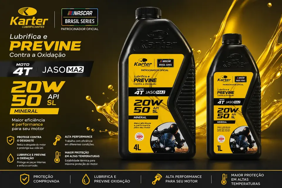 Aceite Moto Karter 4T 20W50 Mineral 1L
