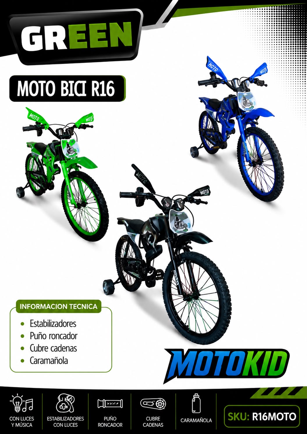 MotoBici MOTOKID R16