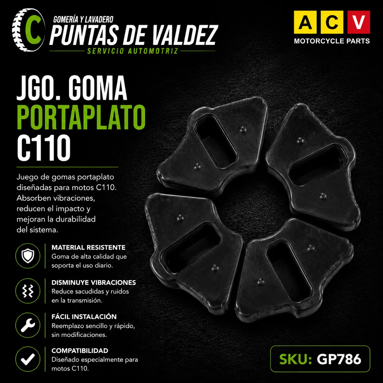 Jgo. Goma Portaplato C110