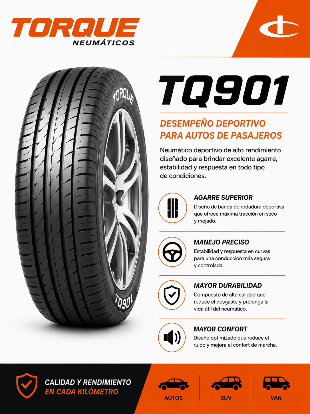 Cubierta Torque 205/45R17
