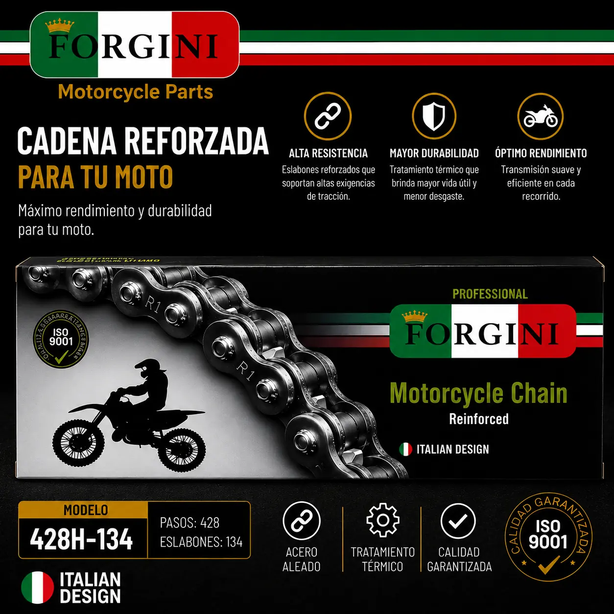 Cadena Forgini 428H x 134L