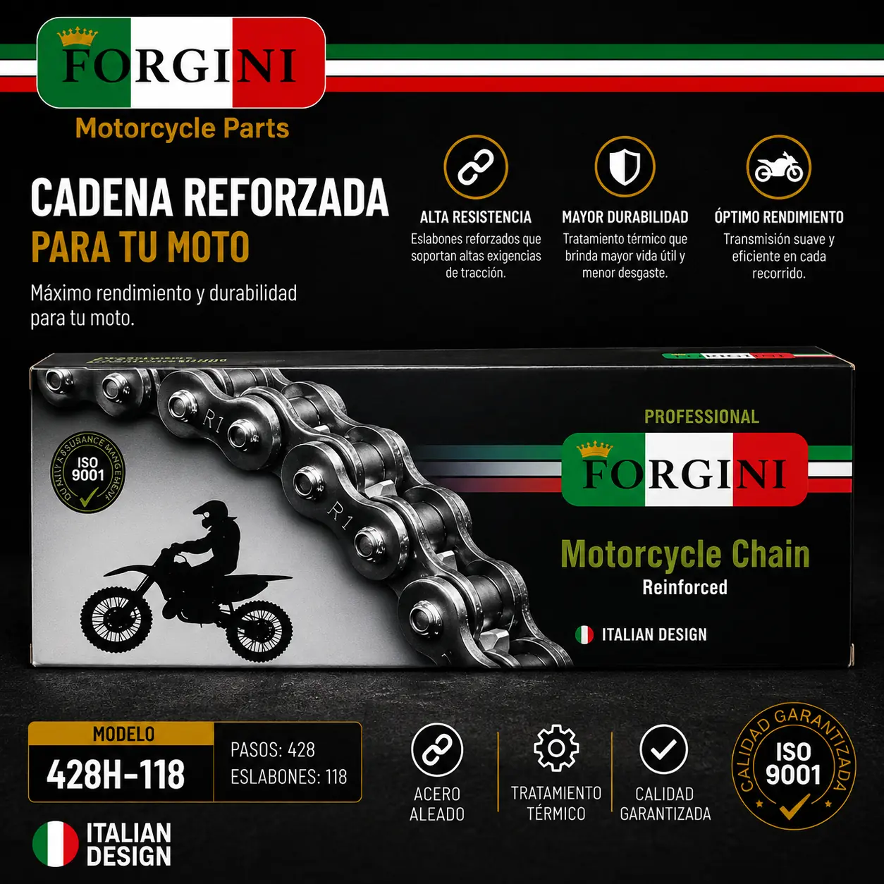 Cadena Forgini 428H x 118L