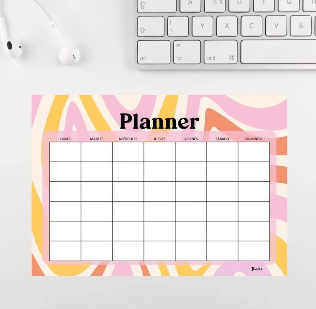 Planificador semanal ilustra a4