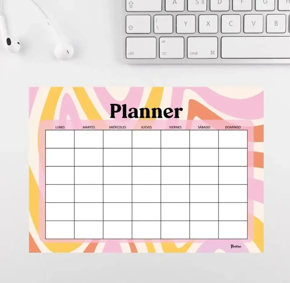Planificador semanal ilustra a4