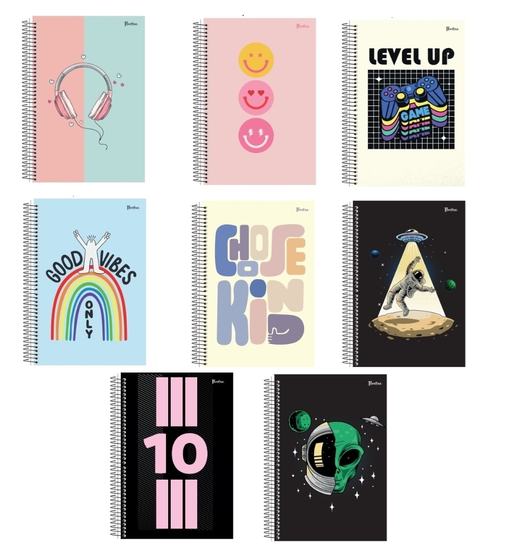 Libreta 96h ilustra diseños con espiral