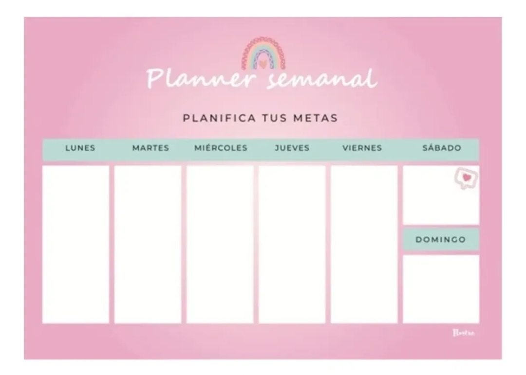 Planificador semanal ilustra a4