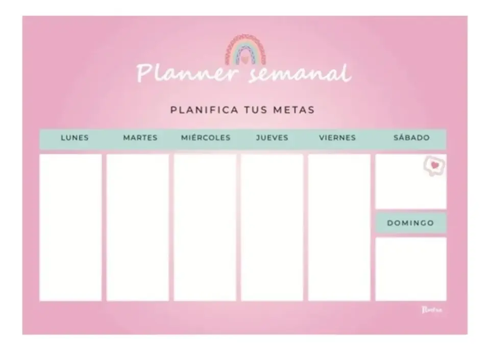 Planificador semanal ilustra a4