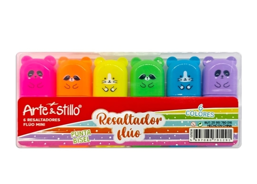 Resaltadores Fluo y pasteles