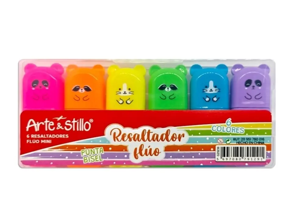 Resaltadores Fluo y pasteles