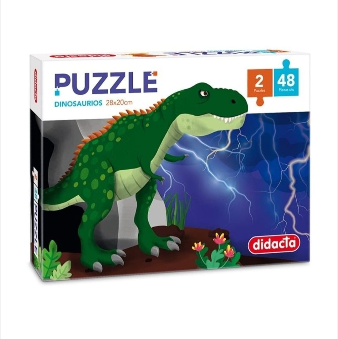 Puzzles Dinosaurios 2 x 48 Piezas