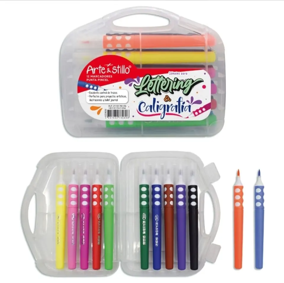 Marcador punta pincel Arte & Stillo® x12 en estuche rígido