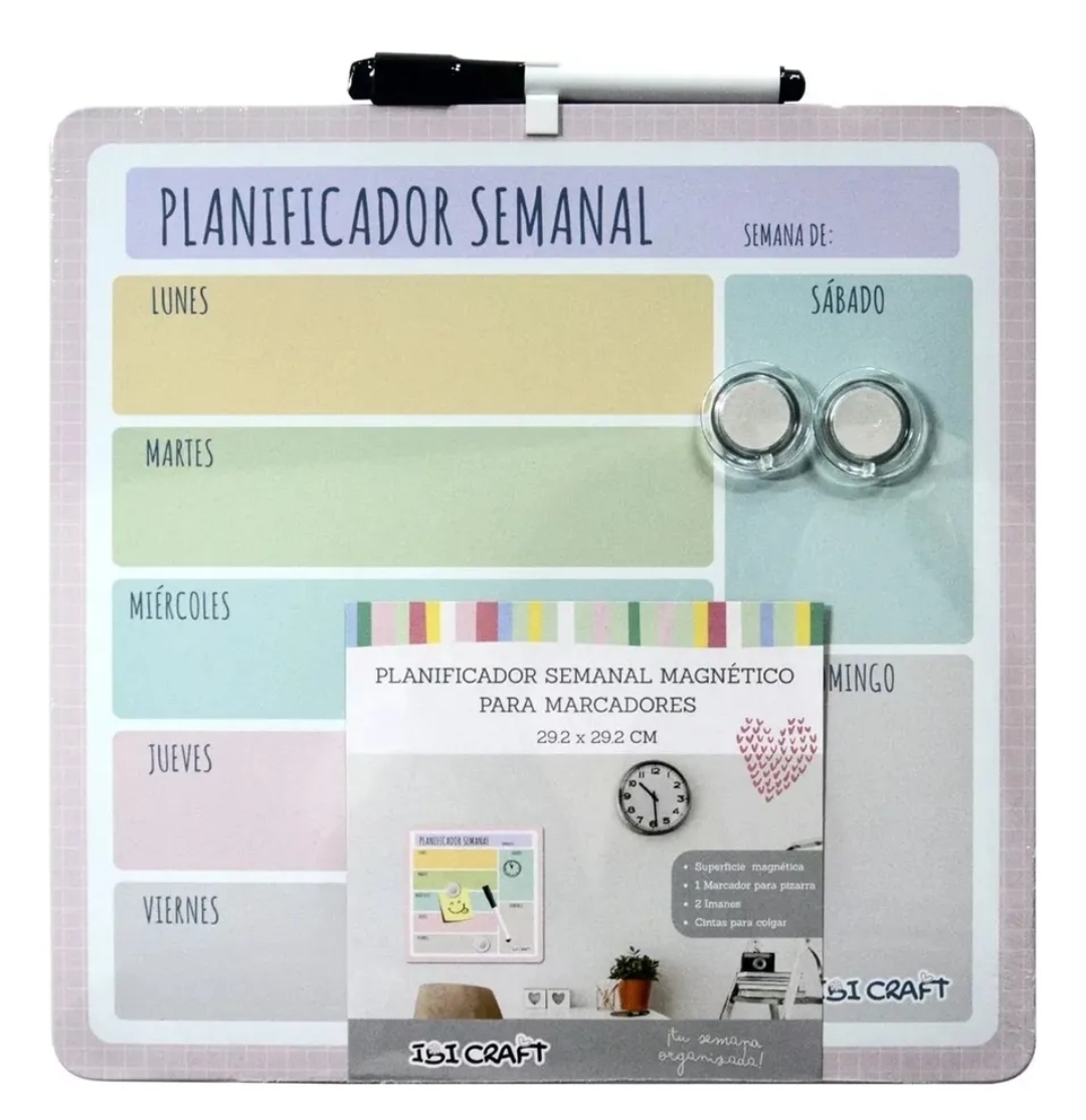 Pizarra magnética planificador semanal Ibi Craft