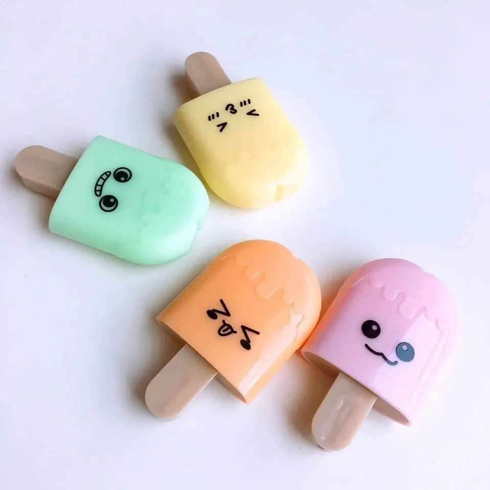 Resaltadores Mini helado x 4