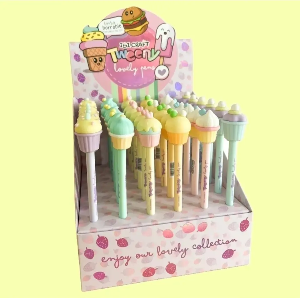 Lapicera Boligrafo Tinta Gel Borrable Ice Cream Ibi Craft