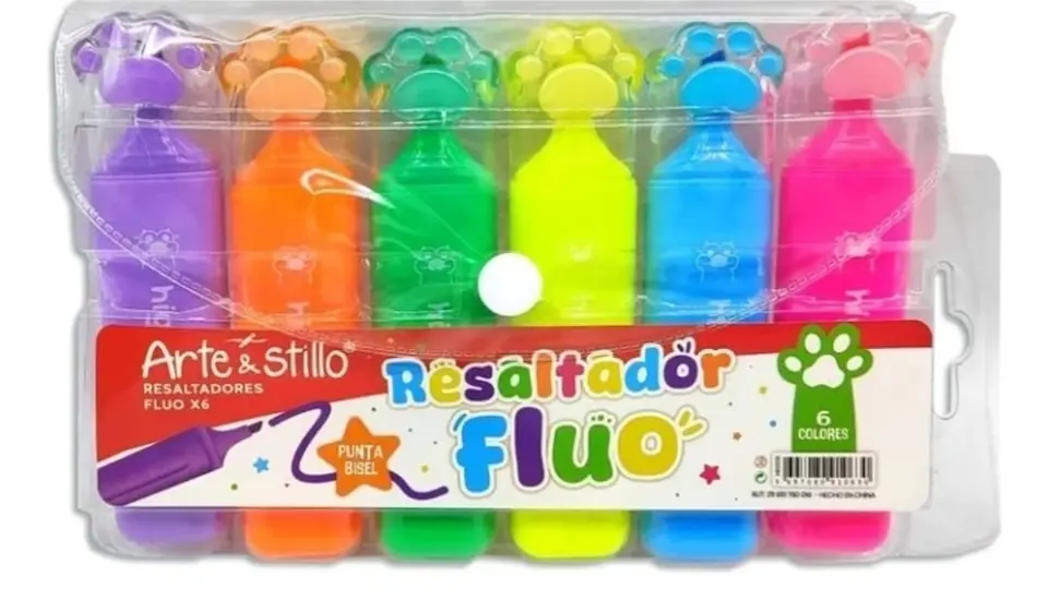 Resaltador pastel x6