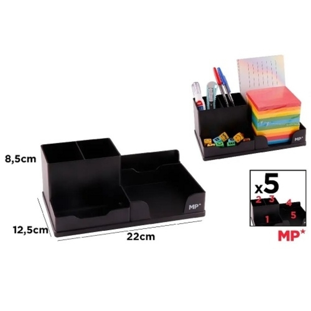 Organizador de escritorio main paper negro
