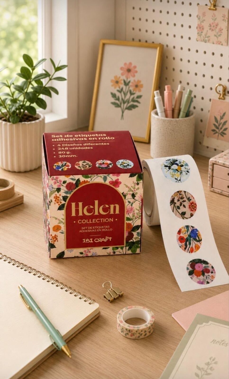 Set de etiquetas adhesivas en rollo