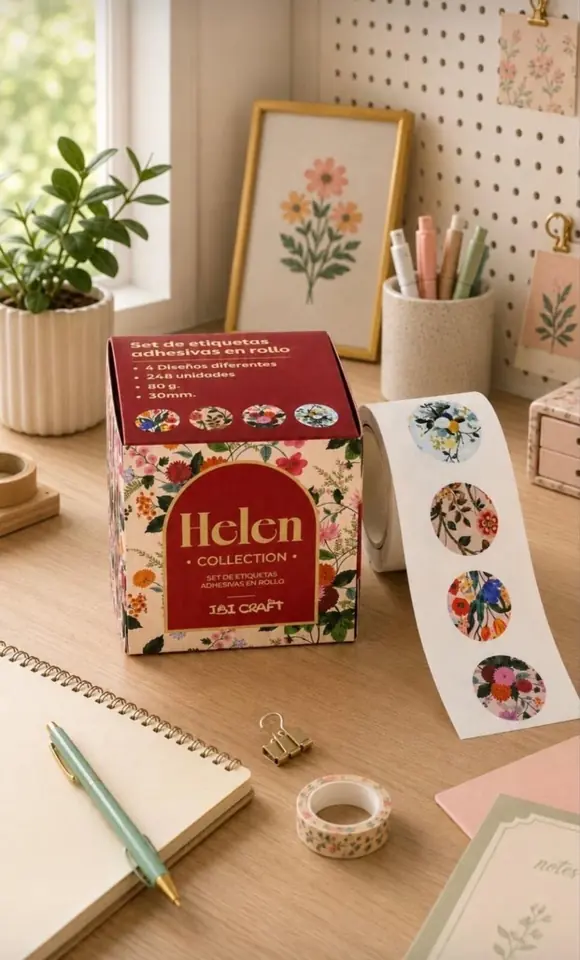 Set de etiquetas adhesivas en rollo